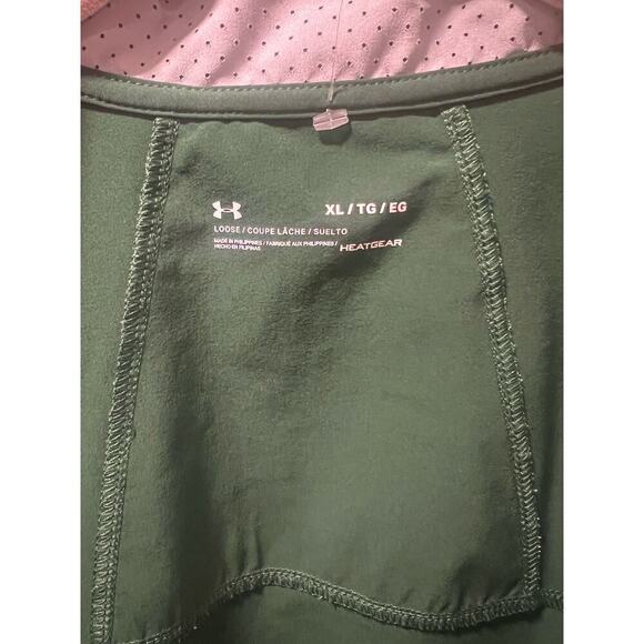 Mens Under Armour Full Zip Track Active Jacket Green XL - Picture 7 of 9